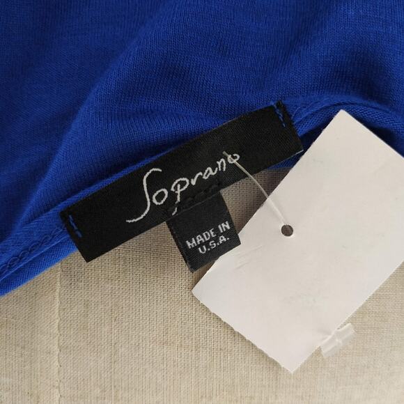 Soprano Blue V-Neck Blouse Top - Picture 6 of 6
